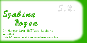 szabina mozsa business card